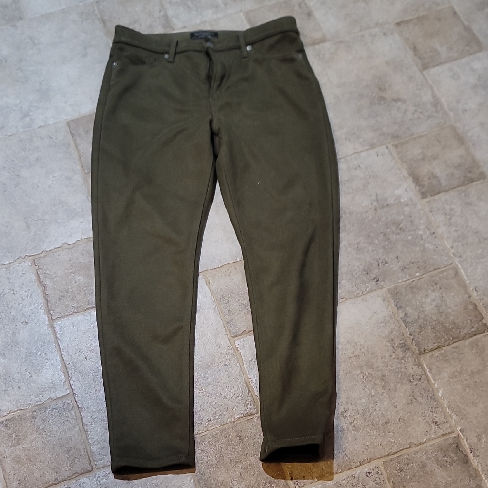 Banana Republic High-Rise Skinny Olive Trousers